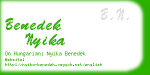 benedek nyika business card